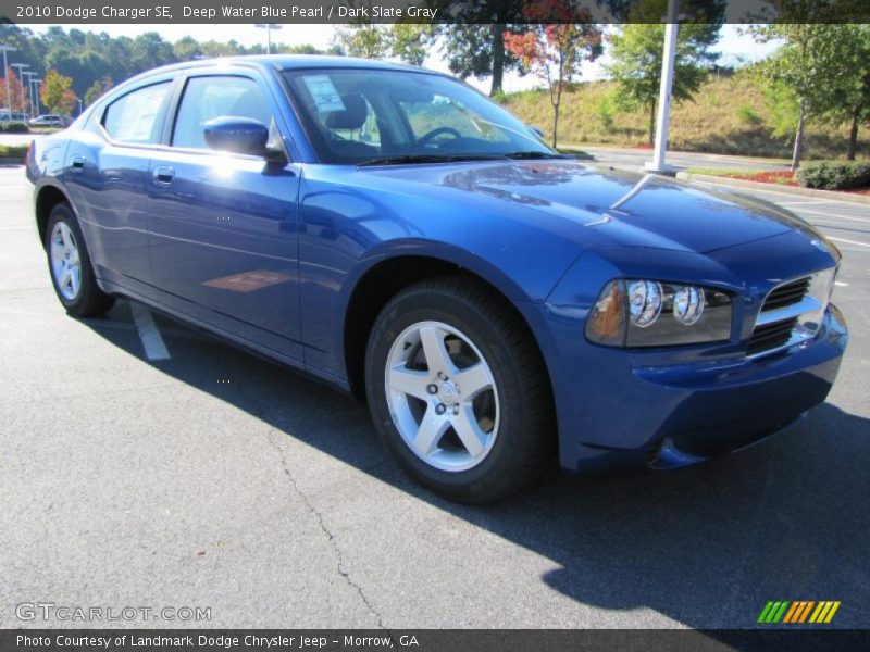 Deep Water Blue Pearl / Dark Slate Gray 2010 Dodge Charger SE