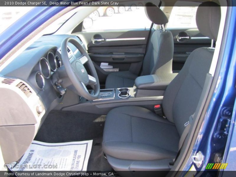 Deep Water Blue Pearl / Dark Slate Gray 2010 Dodge Charger SE