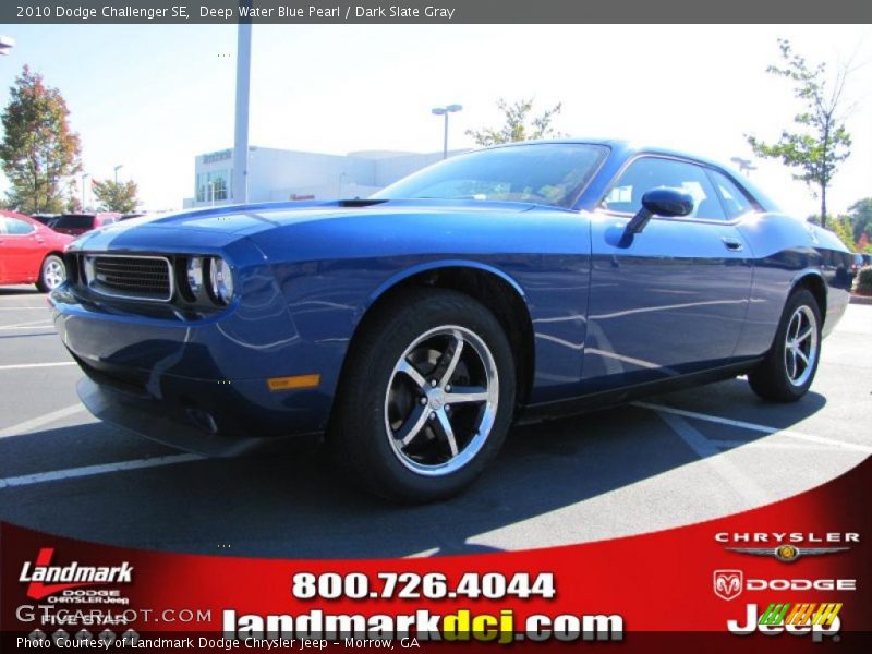 Deep Water Blue Pearl / Dark Slate Gray 2010 Dodge Challenger SE