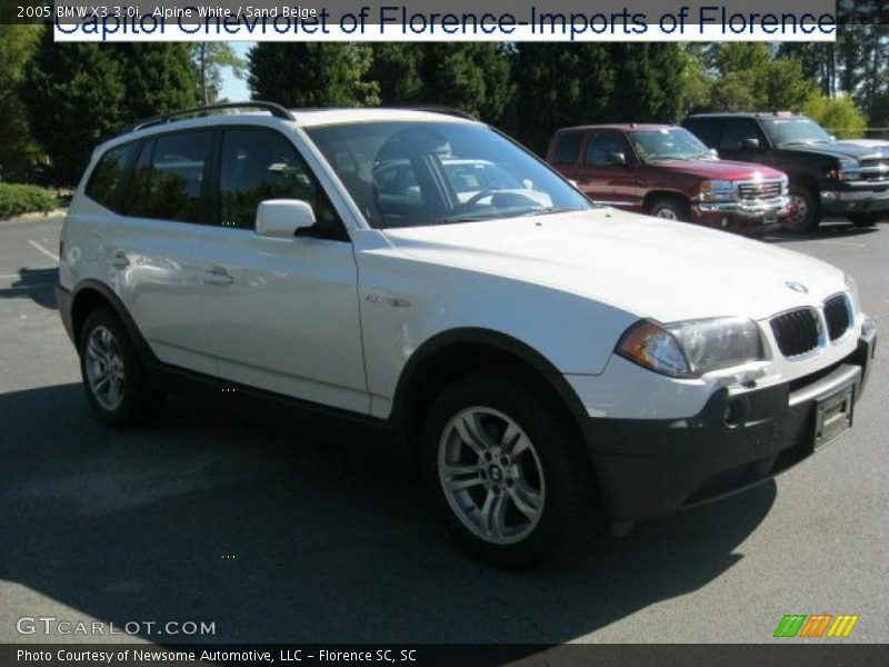 Alpine White / Sand Beige 2005 BMW X3 3.0i