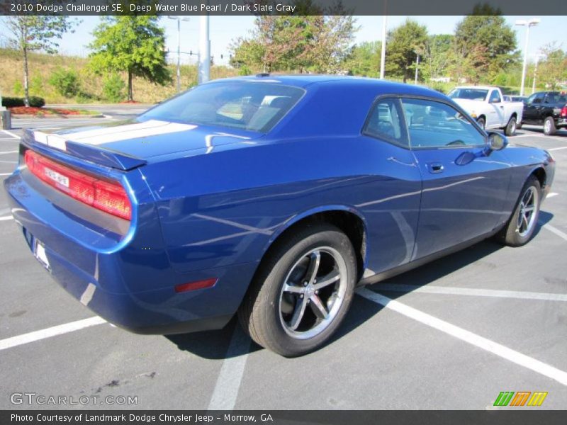 Deep Water Blue Pearl / Dark Slate Gray 2010 Dodge Challenger SE