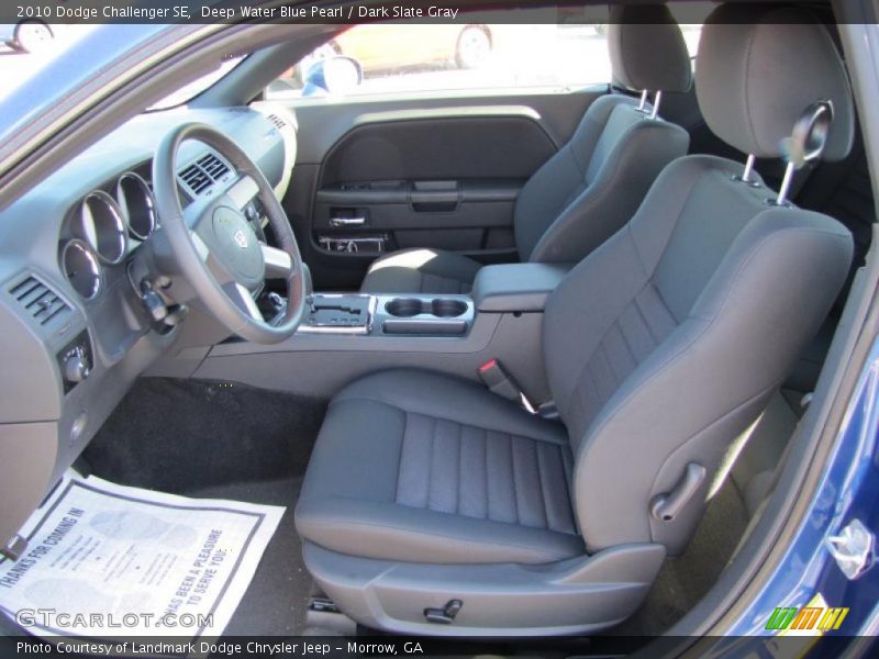 Deep Water Blue Pearl / Dark Slate Gray 2010 Dodge Challenger SE