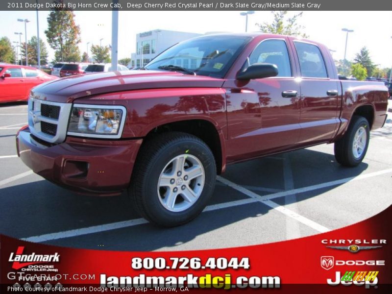Deep Cherry Red Crystal Pearl / Dark Slate Gray/Medium Slate Gray 2011 Dodge Dakota Big Horn Crew Cab
