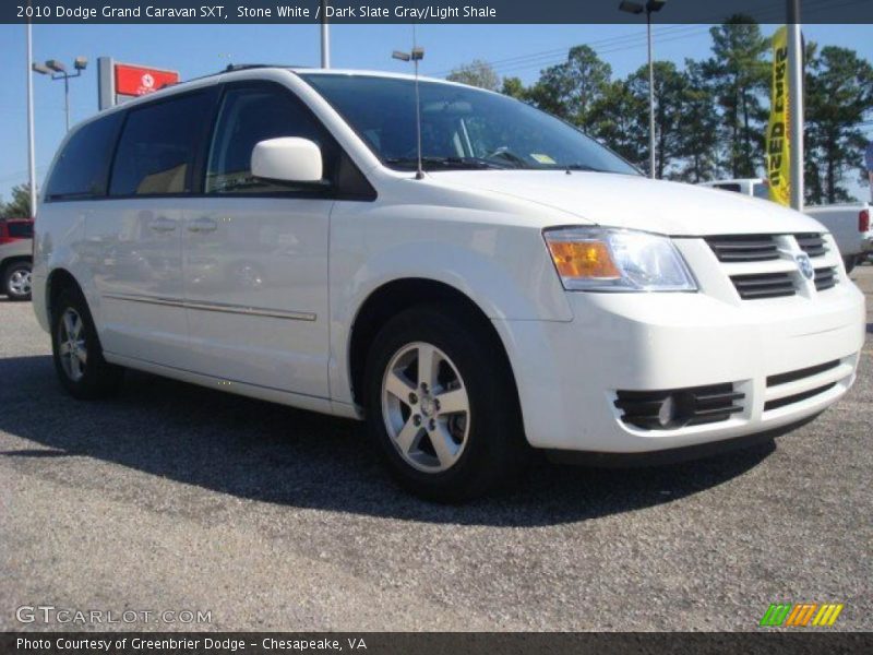 Stone White / Dark Slate Gray/Light Shale 2010 Dodge Grand Caravan SXT