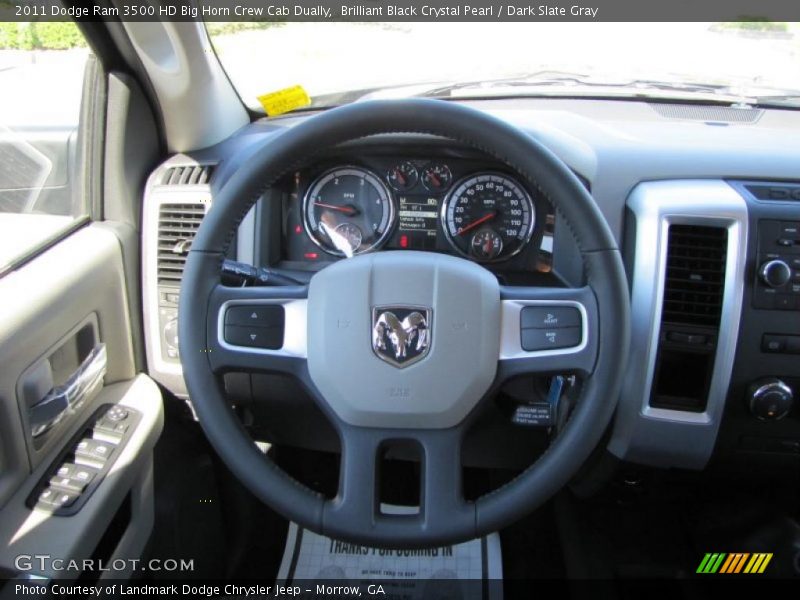 Brilliant Black Crystal Pearl / Dark Slate Gray 2011 Dodge Ram 3500 HD Big Horn Crew Cab Dually