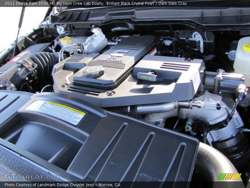 Brilliant Black Crystal Pearl / Dark Slate Gray 2011 Dodge Ram 3500 HD Big Horn Crew Cab Dually