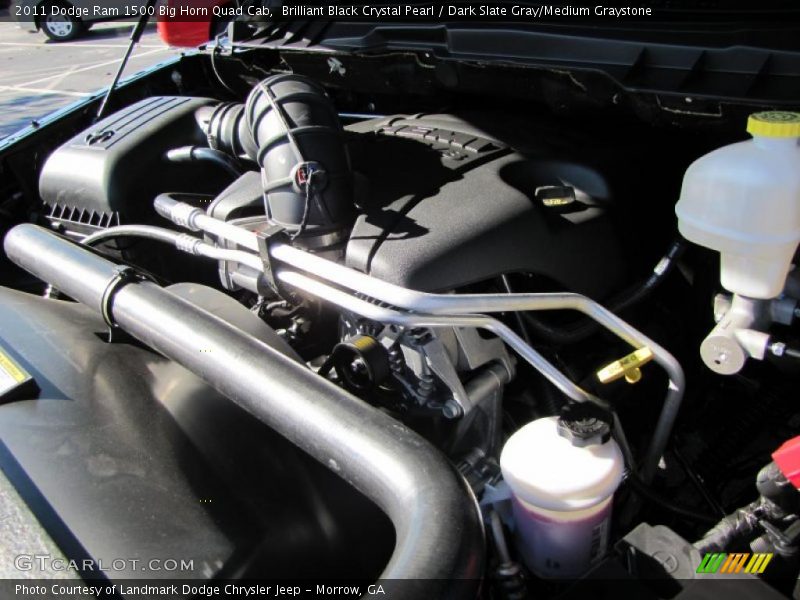 Brilliant Black Crystal Pearl / Dark Slate Gray/Medium Graystone 2011 Dodge Ram 1500 Big Horn Quad Cab