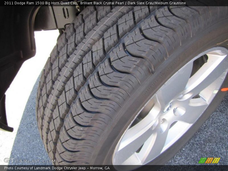 Brilliant Black Crystal Pearl / Dark Slate Gray/Medium Graystone 2011 Dodge Ram 1500 Big Horn Quad Cab