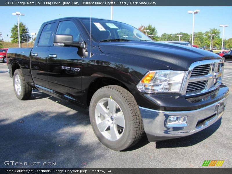 Brilliant Black Crystal Pearl / Dark Slate Gray 2011 Dodge Ram 1500 Big Horn Quad Cab
