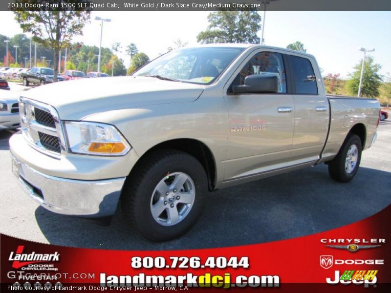 White Gold / Dark Slate Gray/Medium Graystone 2011 Dodge Ram 1500 SLT Quad Cab