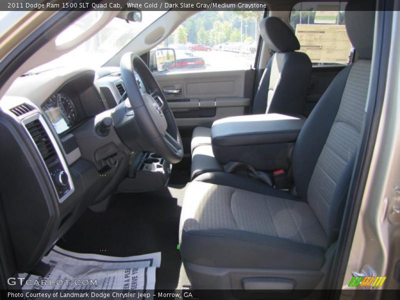 White Gold / Dark Slate Gray/Medium Graystone 2011 Dodge Ram 1500 SLT Quad Cab