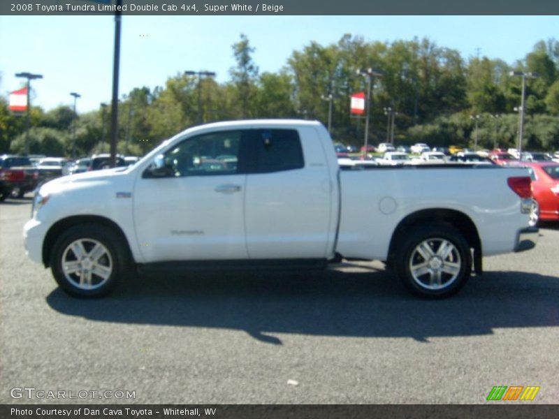 Super White / Beige 2008 Toyota Tundra Limited Double Cab 4x4