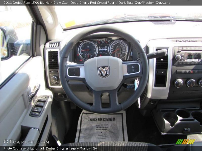 Deep Cherry Red Crystal Pearl / Dark Slate Gray/Medium Graystone 2011 Dodge Ram 1500 Big Horn Crew Cab
