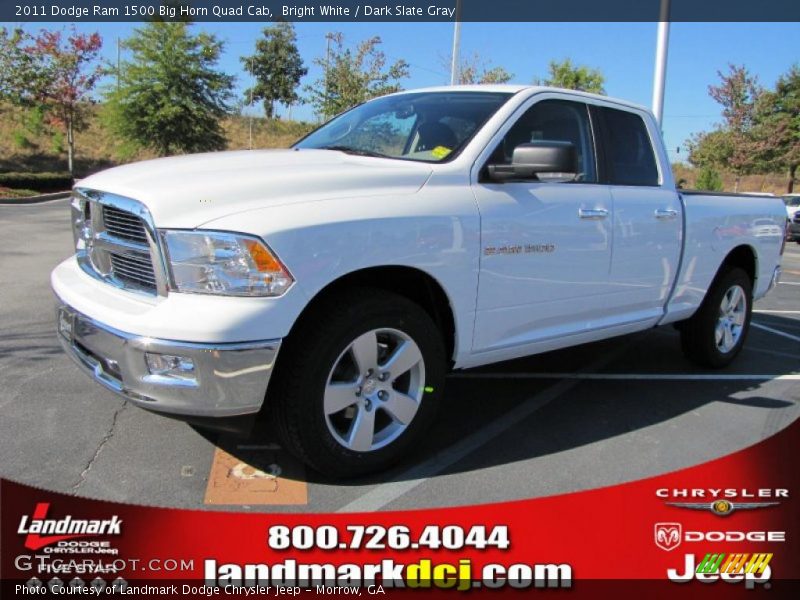 Bright White / Dark Slate Gray 2011 Dodge Ram 1500 Big Horn Quad Cab