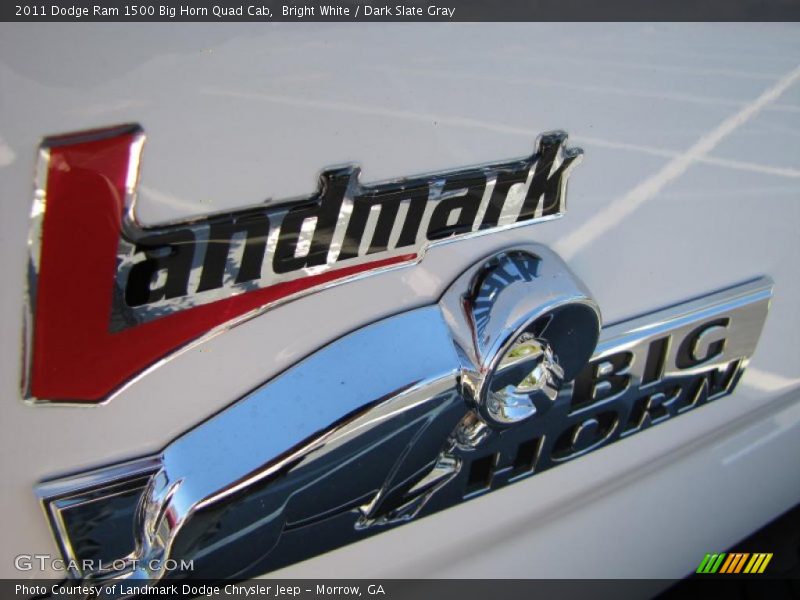 Bright White / Dark Slate Gray 2011 Dodge Ram 1500 Big Horn Quad Cab
