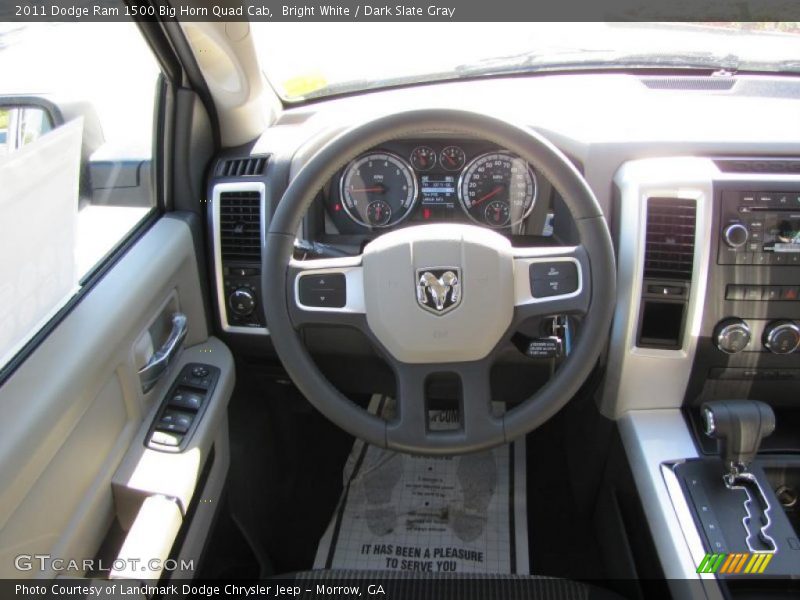 Bright White / Dark Slate Gray 2011 Dodge Ram 1500 Big Horn Quad Cab