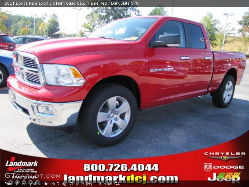 Flame Red / Dark Slate Gray 2011 Dodge Ram 1500 Big Horn Quad Cab