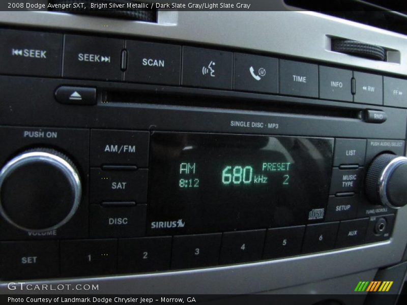 Bright Silver Metallic / Dark Slate Gray/Light Slate Gray 2008 Dodge Avenger SXT