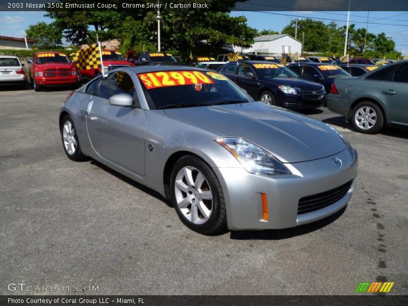 Chrome Silver / Carbon Black 2003 Nissan 350Z Enthusiast Coupe