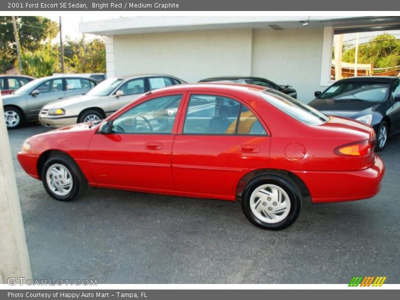 Bright Red / Medium Graphite 2001 Ford Escort SE Sedan