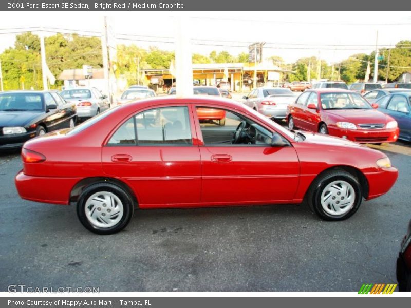 Bright Red / Medium Graphite 2001 Ford Escort SE Sedan