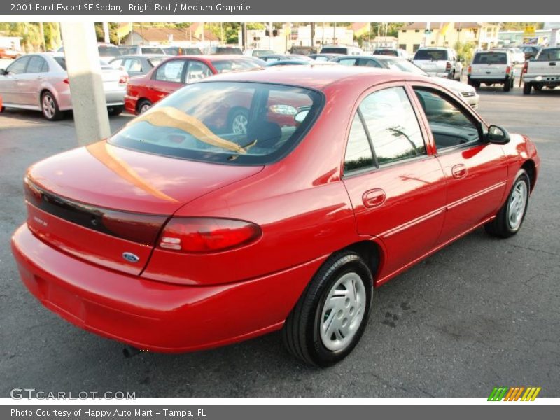 Bright Red / Medium Graphite 2001 Ford Escort SE Sedan