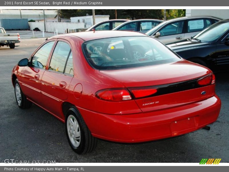 Bright Red / Medium Graphite 2001 Ford Escort SE Sedan