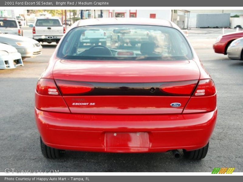 Bright Red / Medium Graphite 2001 Ford Escort SE Sedan