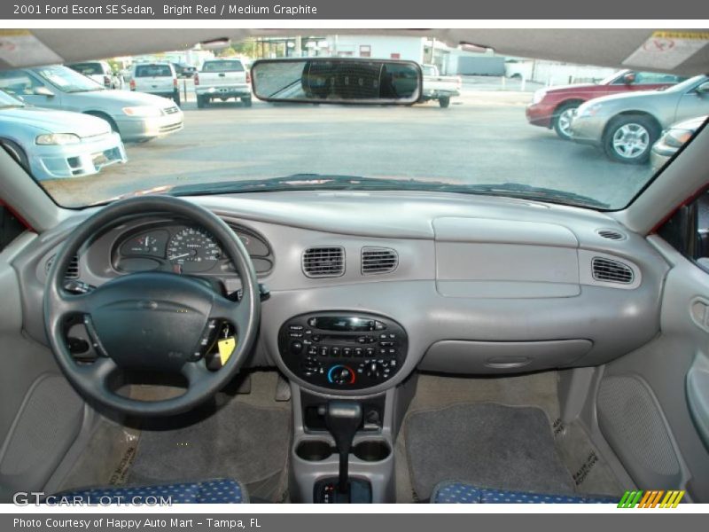 Bright Red / Medium Graphite 2001 Ford Escort SE Sedan