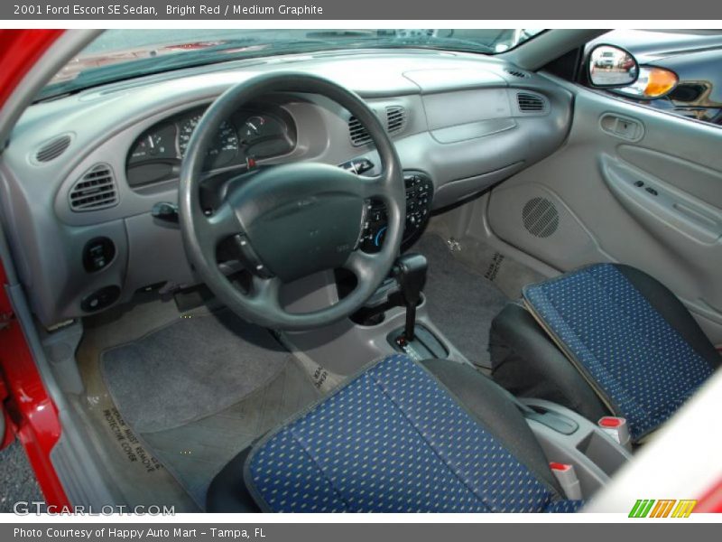 Bright Red / Medium Graphite 2001 Ford Escort SE Sedan