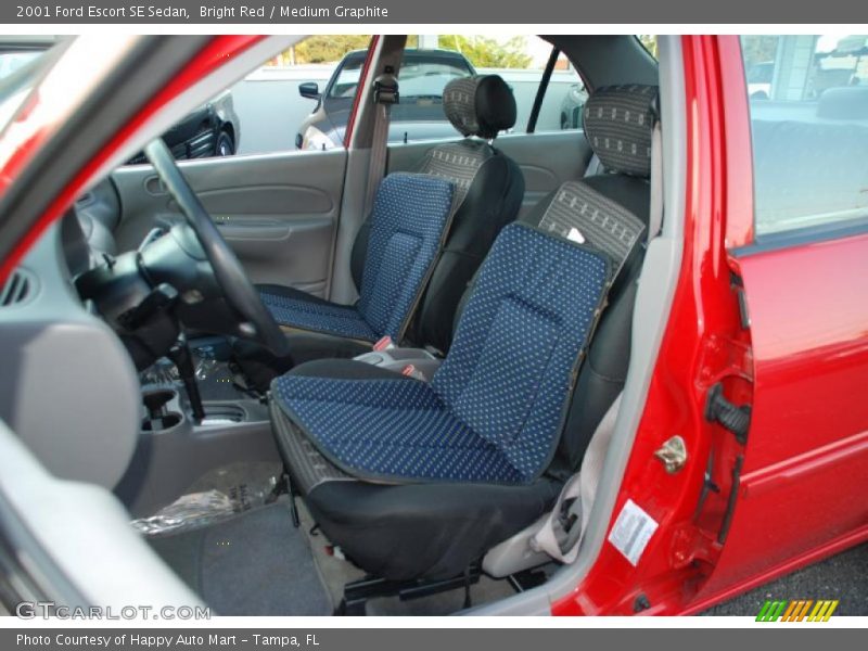 Bright Red / Medium Graphite 2001 Ford Escort SE Sedan