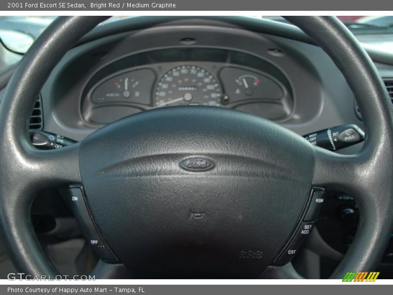 Bright Red / Medium Graphite 2001 Ford Escort SE Sedan