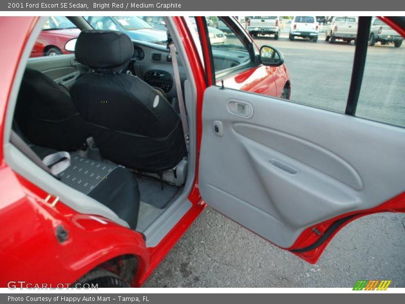Bright Red / Medium Graphite 2001 Ford Escort SE Sedan