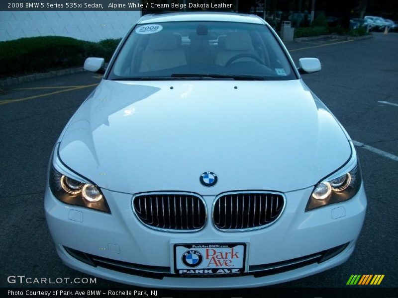 Alpine White / Cream Beige Dakota Leather 2008 BMW 5 Series 535xi Sedan