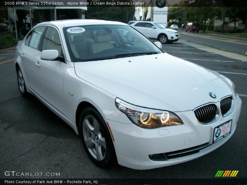 Alpine White / Cream Beige Dakota Leather 2008 BMW 5 Series 535xi Sedan