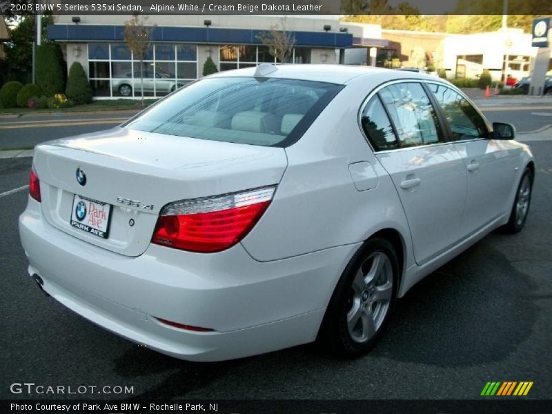 Alpine White / Cream Beige Dakota Leather 2008 BMW 5 Series 535xi Sedan