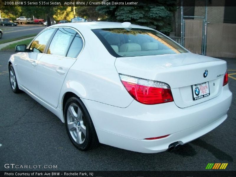 Alpine White / Cream Beige Dakota Leather 2008 BMW 5 Series 535xi Sedan