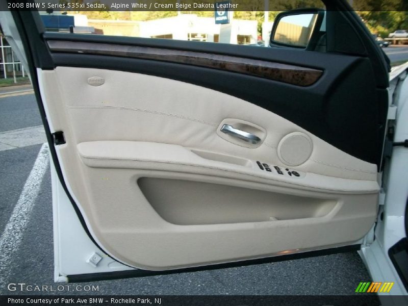 Alpine White / Cream Beige Dakota Leather 2008 BMW 5 Series 535xi Sedan