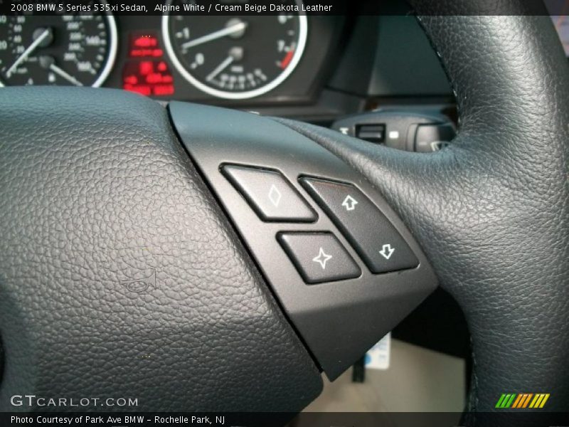 Alpine White / Cream Beige Dakota Leather 2008 BMW 5 Series 535xi Sedan