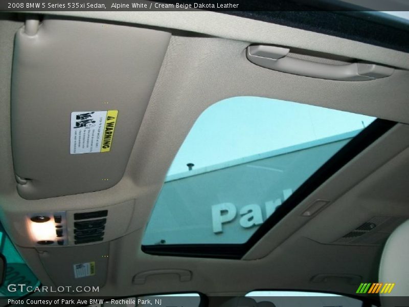 Alpine White / Cream Beige Dakota Leather 2008 BMW 5 Series 535xi Sedan