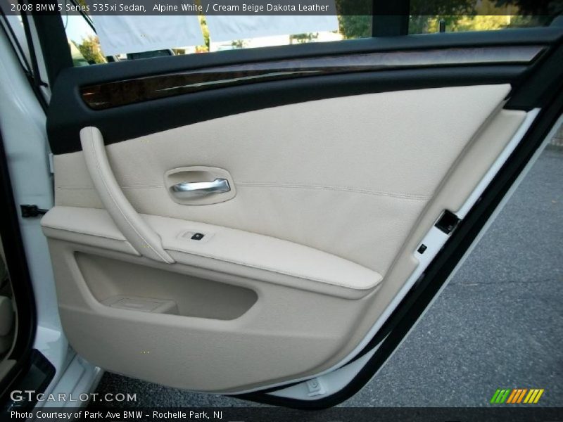 Alpine White / Cream Beige Dakota Leather 2008 BMW 5 Series 535xi Sedan