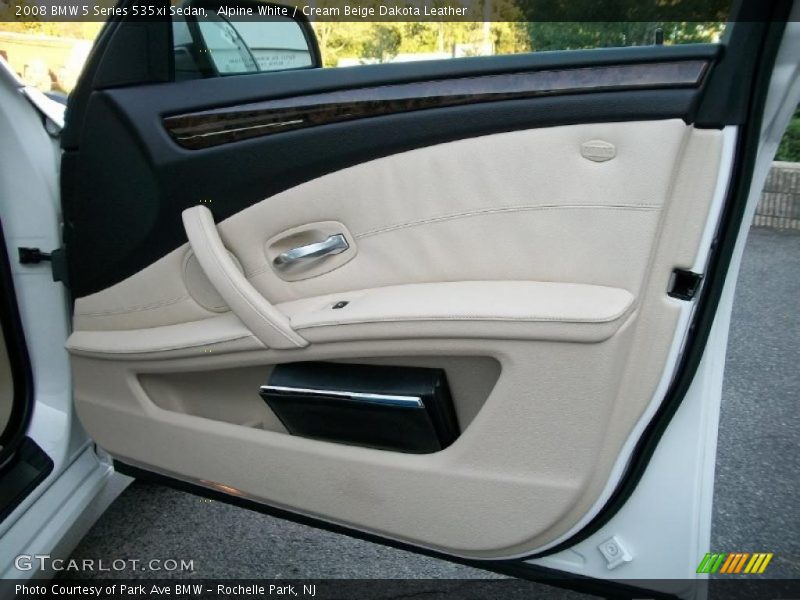 Alpine White / Cream Beige Dakota Leather 2008 BMW 5 Series 535xi Sedan
