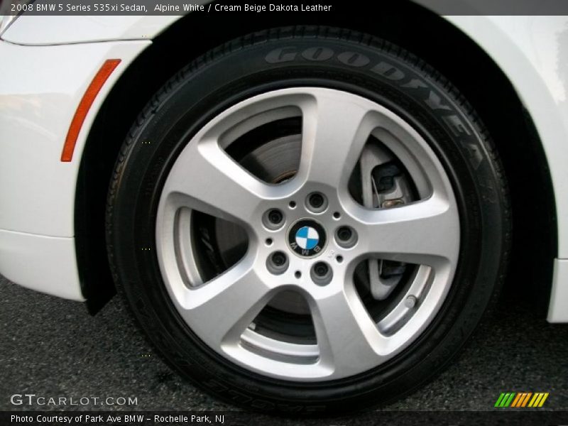 Alpine White / Cream Beige Dakota Leather 2008 BMW 5 Series 535xi Sedan