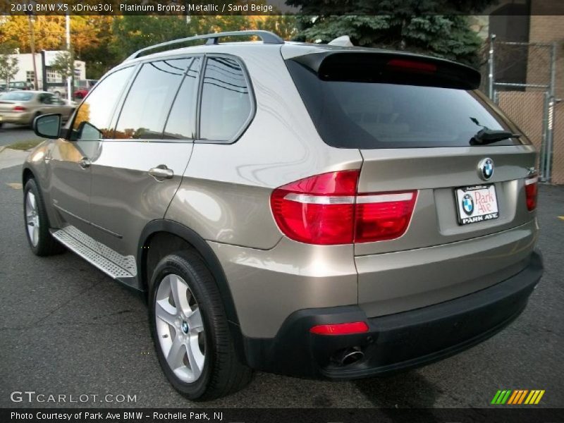 Platinum Bronze Metallic / Sand Beige 2010 BMW X5 xDrive30i
