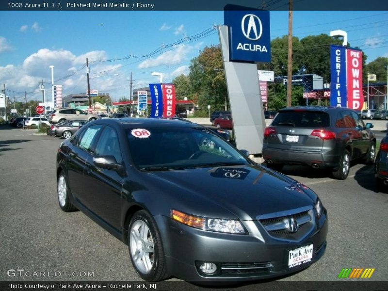 Polished Metal Metallic / Ebony 2008 Acura TL 3.2