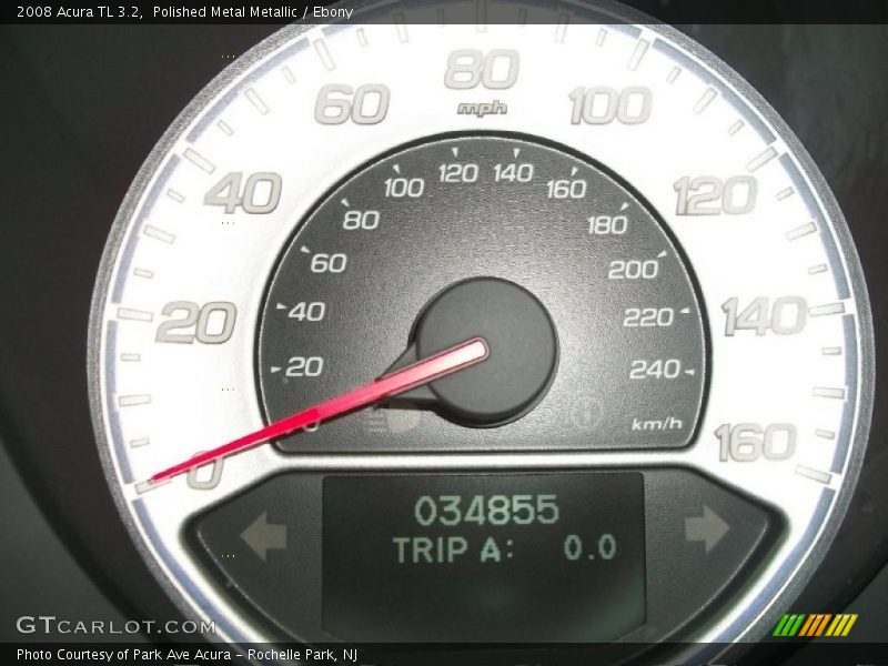 Polished Metal Metallic / Ebony 2008 Acura TL 3.2