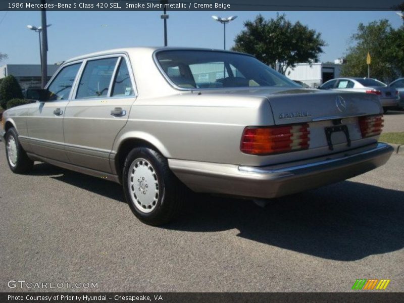Smoke Silver metallic / Creme Beige 1986 Mercedes-Benz S Class 420 SEL