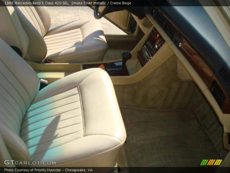 Smoke Silver metallic / Creme Beige 1986 Mercedes-Benz S Class 420 SEL