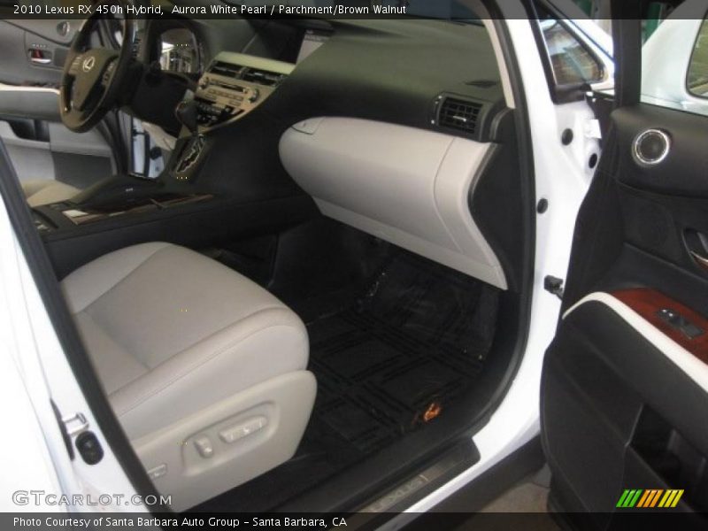 Aurora White Pearl / Parchment/Brown Walnut 2010 Lexus RX 450h Hybrid