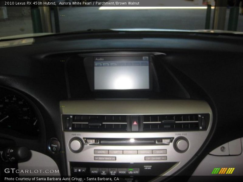 Aurora White Pearl / Parchment/Brown Walnut 2010 Lexus RX 450h Hybrid